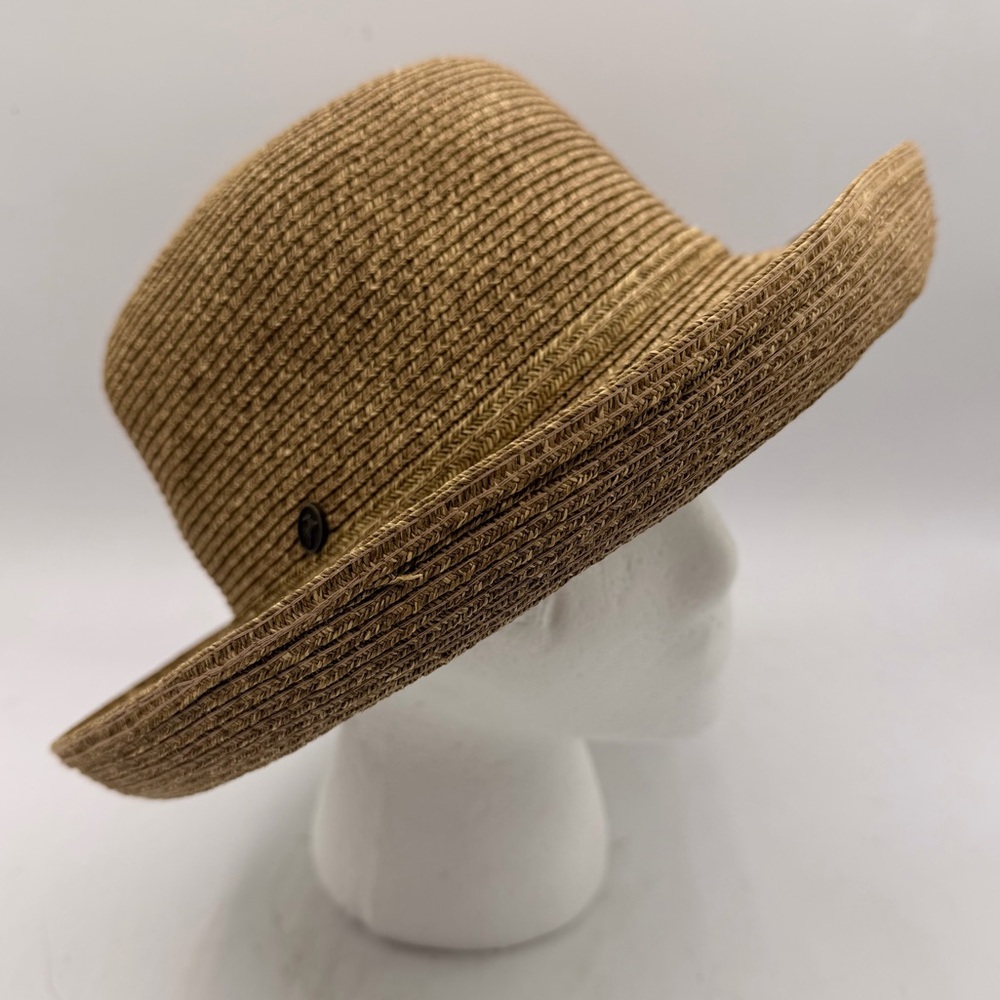 Wide Brim Floppy Straw Sun Hat – Natural Tan – 56 cm